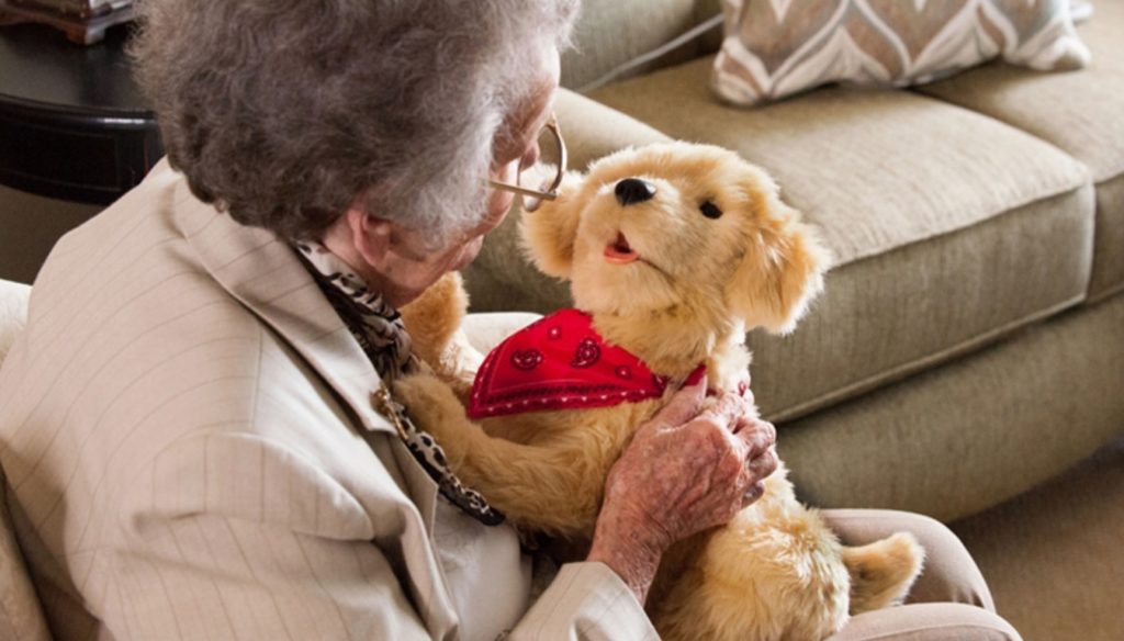 Chat robot peluche interactif - pour personnes âgées alzheimer ehpad